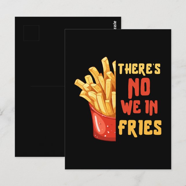 pommes frites vykort (Fram/baksida)