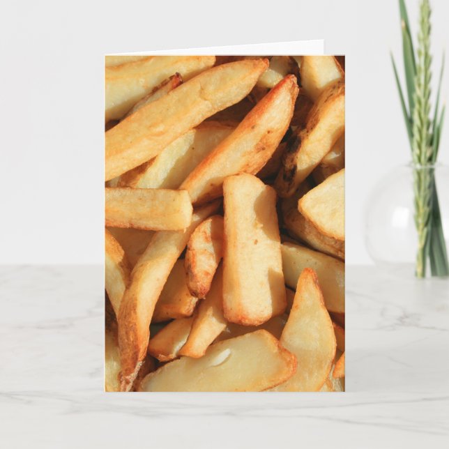 Pommes friteshälsningkort kort (Framsida)