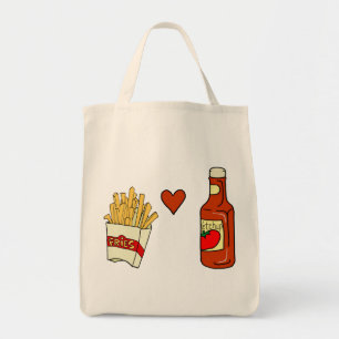 Pommes friteskärlekKetchup Tygkasse