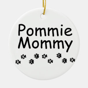 Pommie mammaprydnad julgransprydnad keramik