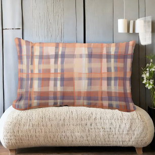 Pommonkontroll av den moderna orangen Fall tartan  Lumbarkudde