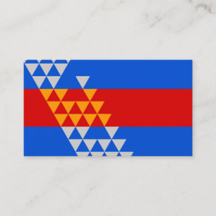Pomo Indiska Flagga etniska symbol amerikan native Visitkort