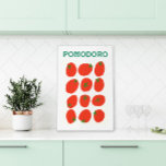 Pomodoro Italienska Tomato Retro Modern Vintage St Canvastryck<br><div class="desc">Det här kanvastrycket i stil har ljusröda italienska tomater. Det kommer att se perfekt ut i modets kök.</div>