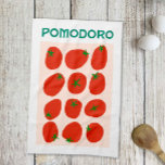 Pomodoro Italienska Tomato Retro Modern Vintage St Kökshandduk<br><div class="desc">Den här stil-kökshandduken har ljusröda italienska tomater. Det kommer att se perfekt ut i modets kök.</div>