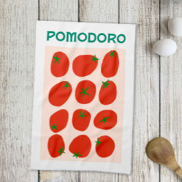 Pomodoro Italienska Tomato Retro Modern Vintage St Kökshandduk