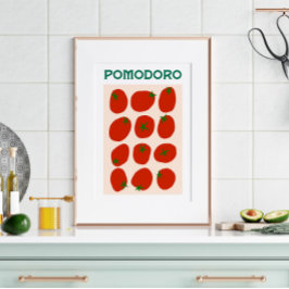 Pomodoro Italienska Tomato Retro Modern Vintage St Poster
