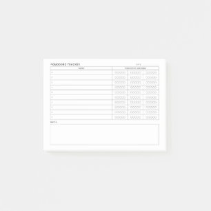 Pomodoro Study Habit Planner Post-it Block