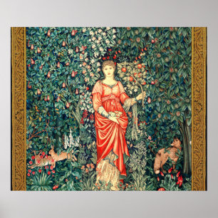 POMONA HOLDING FRUITS IN GREENERY, SKOGSDJUR POSTER
