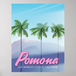 Pomona, Kalifornien, USA, reseaffisch Poster