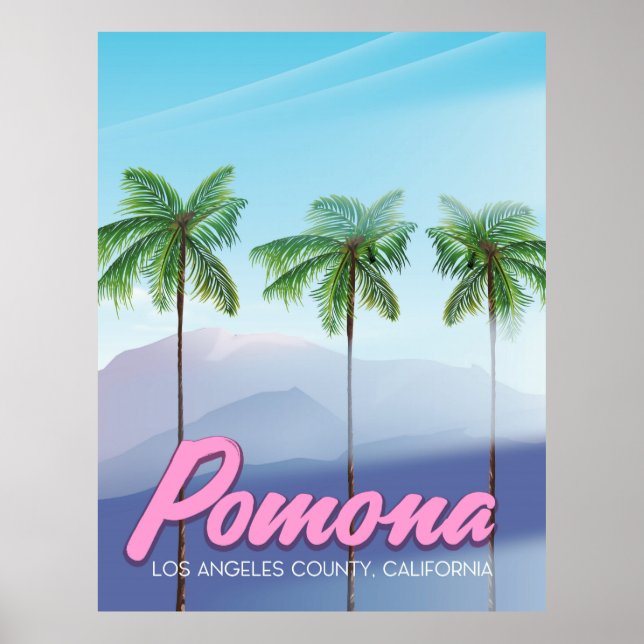 Pomona, Kalifornien, USA, reseaffisch Poster (Framsidan)