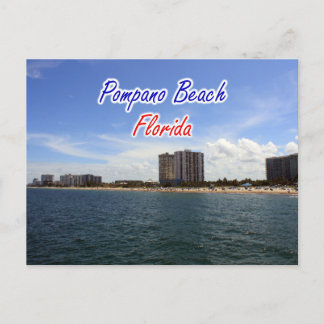 Pompano Beach Florida Postcard Vykort
