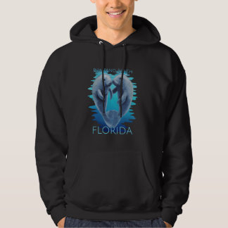 Pompano Beach Florida Vacation Cute Manatees Sea C Hoodie