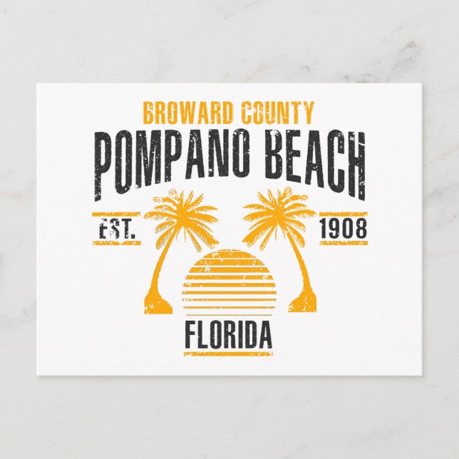 Pompano Beach Vykort (Framsida)