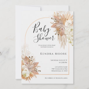 Pompas grus Arched Ram Baby Shower-inbjudan Inbjudningar