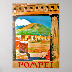 Pompei, arkeologisk plats, Italien Poster