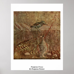 Pompeian Fresco av den Pompeian målare Poster