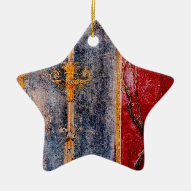 Pompeian väggmålning julgransprydnad keramik (Framsidan)