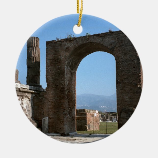 Pompeii archaeological plats julgransprydnad keramik (Framsidan)