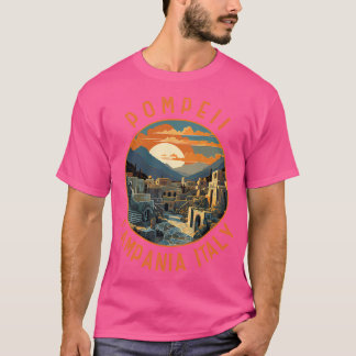 Pompeii Campania Italien Retro Distress Circle T Shirt