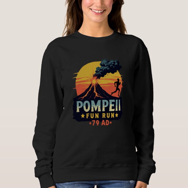Pompeii Fun Run Funny Geography Volcanologist Volc T Shirt (Framsida)