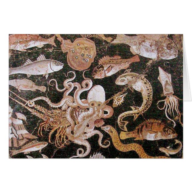 POMPEII-INSAMLING/OCEAN-HAVSLIVSCENE HÄLSNINGSKORT (Framsidan Horizontal)