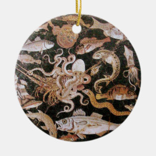 POMPEII-INSAMLING/OCEAN-HAVSLIVSCENE JULGRANSPRYDNAD KERAMIK