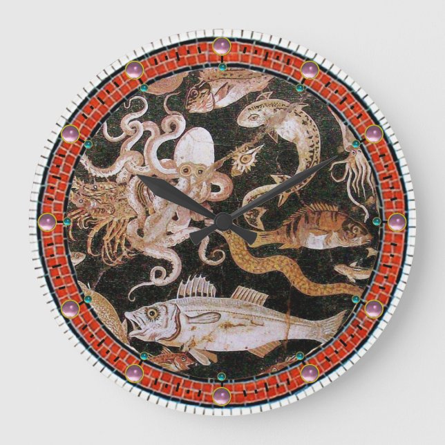 POMPEII-INSAMLING/OCEAN-HAVSLIVSCENE STOR KLOCKA (Framsida)