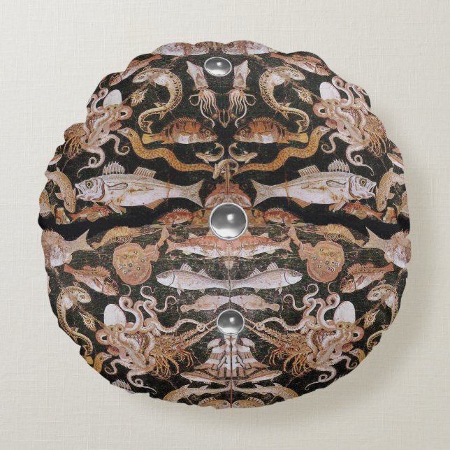 POMPEII-INSAMLING/OCEAN - SJÖFARTSSKENET Nautical Rund Kudde (Framsidan)