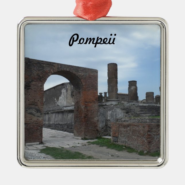 Pompeii italien julgransprydnad metall (Framsidan)