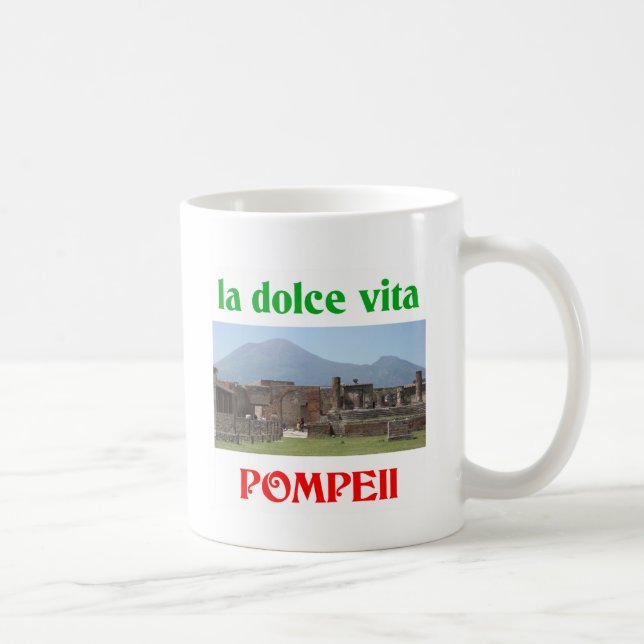 Pompeii italien kaffemugg (Höger)