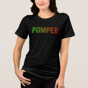 Pompeii Italien Minimal Typografisk Design T Shirt