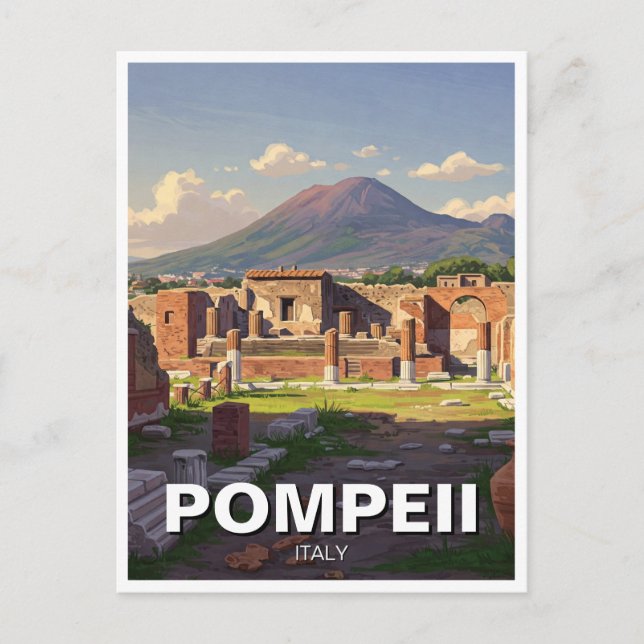 Pompeii Italien Travel Vykort (Framsida)