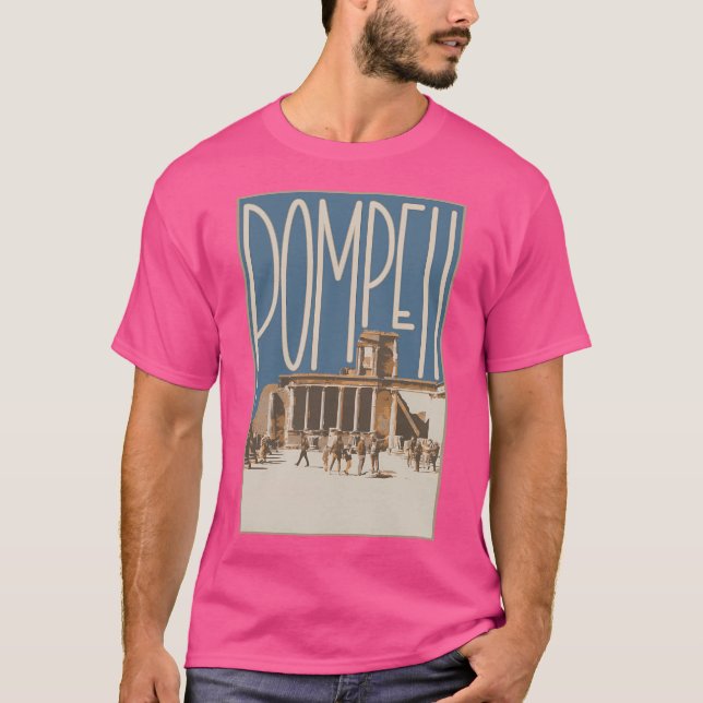 Pompeii Italienskt vykort T Shirt (Framsida)