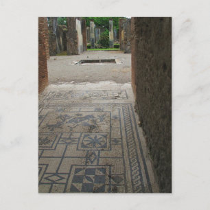 Pompeii Mosaic Golv Vykort