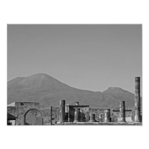 Pompeii och Mount Vesuvius Fototryck