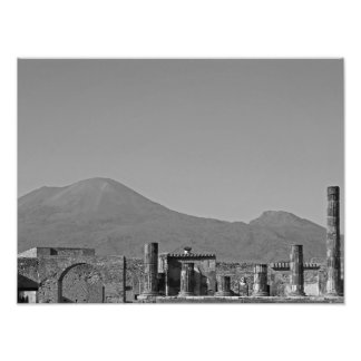 Pompeii och Mt. Vesuvius Fototryck