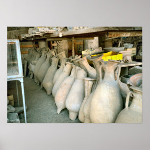 Pompeii romerska amphorae poster