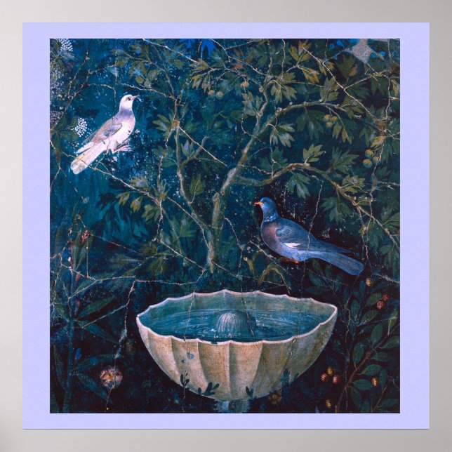 POMPEII-SAMLING / DUVOR I TRÄDGÅRDEN POSTER (Framsidan)