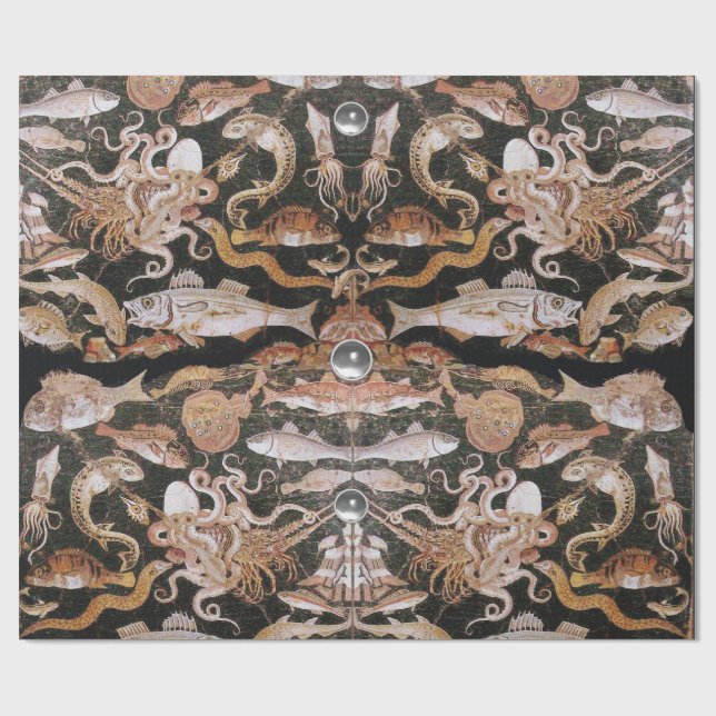 POMPEII-SAMLING /OCEAN-SEA LIFE SCENE Nautical Presentpapper (Platt)