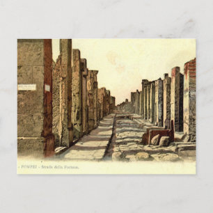 Pompeii, Street med stenstenar Vykort