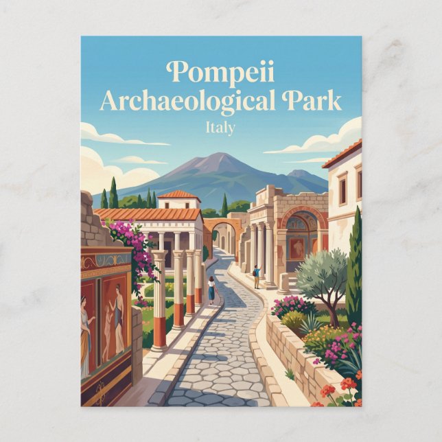 Pompeji arkeologiska park Italien Vykort (Framsida)