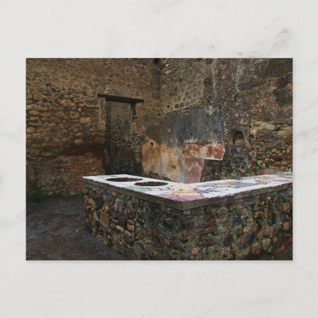 Pompeji - ätande ställe vykort (Framsida)