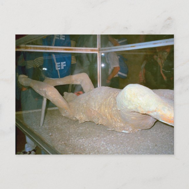 Pompeji, en av invånarna fångad i askan vykort (Framsida)