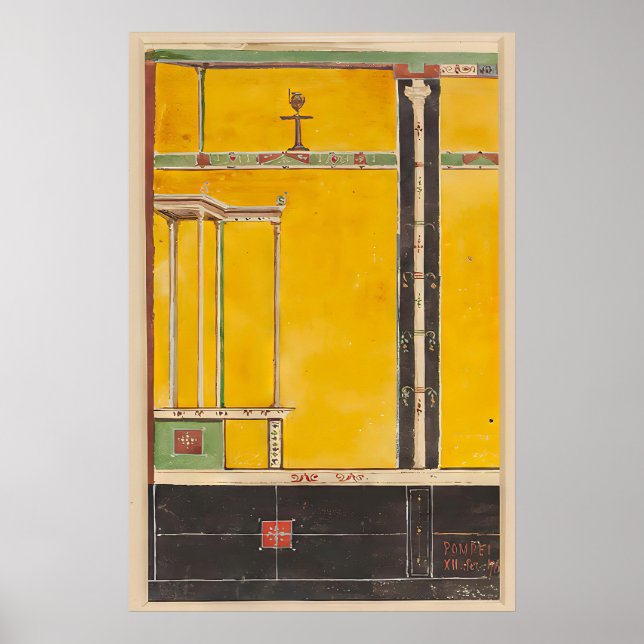 Pompeji Fresktryck Forntida Romersk Väggkonst (Framsidan)