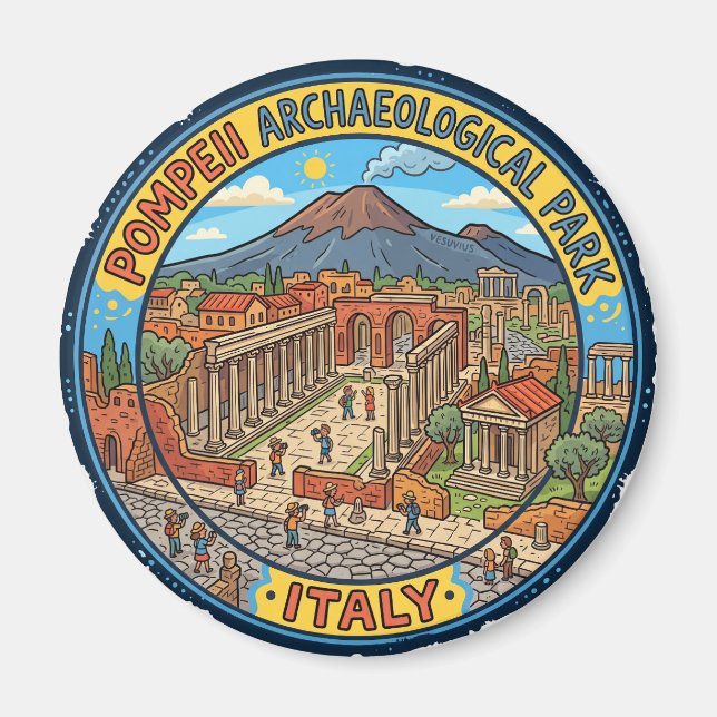Pompeji Italien Magnet (Framsidan)