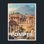 Pompeji Italien Mount Vesuvius Resa Vykort<br><div class="desc">Pompeji, en av de mest fascinerande arkeologiska platserna i världen, är en gammal romersk stad frusen i tiden av det katastrofala utbrottet från Mount Vesuvius år 79 e.Kr. Beläget nära det moderna Neapel, Italien, var Pompeji en blomstrande stad med storslagna villor, livliga marknadsplatser och imponerande offentliga byggnader innan den begravdes...</div>
