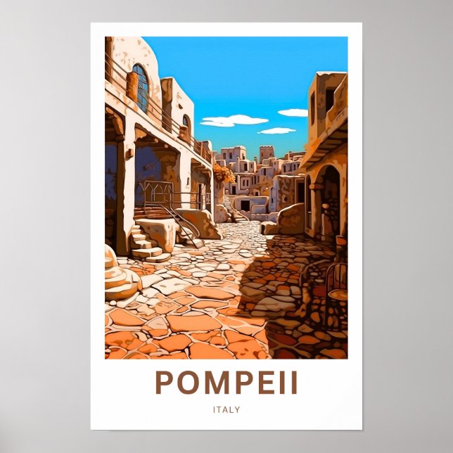 Pompeji Italien Travel Skriv ut Poster (Framsidan)