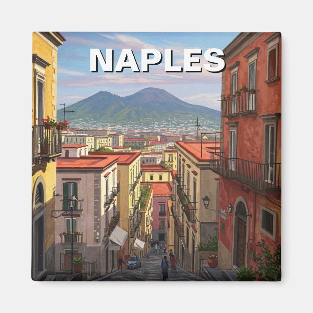 Pompeji-Italien Vesuvius Travel Magnet (Framsidan)