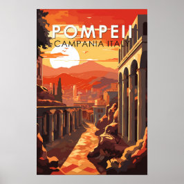 Pompeji Kampanien Italien Resa Konst Vintage Poster