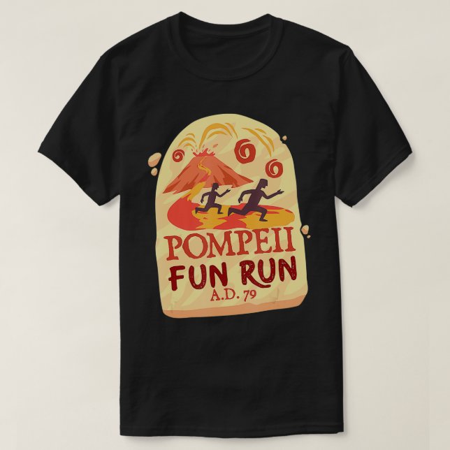 Pompeji Roligt Springa ger för en Springer T Shirt (Design framsida)